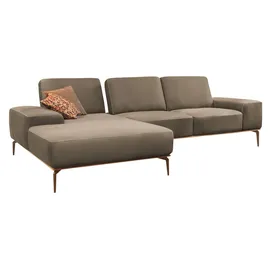 W.Schillig Ecksofa "run, Designsofa mit tollem Sitzkomfort, L-Form", beige (stone z73), B:299cm H:88cm T:178cm, Longlife Xtra-Leder Z73: Naturwalkleder der Luxusklasse aus den erlesensten Rohhäuten.