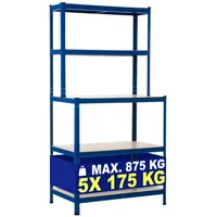 CLP Steckregal mit Werkbank blau