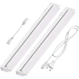ledscom.de LED Unterbau-Leuchte LIWO 58cm, schwenkbar, je 1080lm, weiß 2er Set