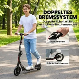 sportnow Cityroller Aluminium Schwarz