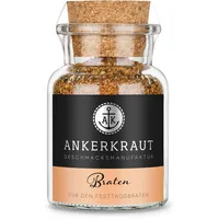 Ankerkraut Braten, Allrounder Mischung würziger Zutaten für Braten am Sonntag, Hack Rind Schwein, Lecker Kochen, 90g im Korkenglas