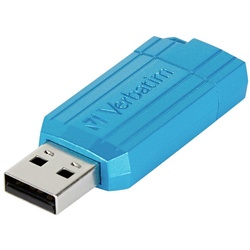 Verbatim Verbatim USB DRIVE 2.0 PINSTRIPE USB-Stick 64 GB Blau 49961 USB 2.0 USB-Stick blau