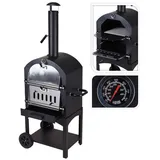 PROGARDEN Pizzaofen 49 x 37 x 103 cm schwarz