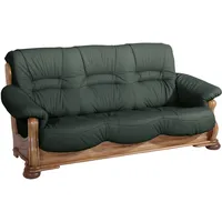 Max Winzer Sofa 3-Sitzer Tennessee Echtleder dunkelgrün