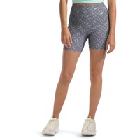 THE NORTH FACE Never Stop Bike Shorts Smoked Pearl TNF Shadow Toss Print 164