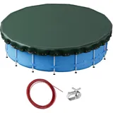 Wiltec Poolabdeckung schwarz/grün Ø 610 cm