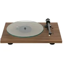 Pro-Ject T2 W, Plattenspieler mit Hi-Res Audio Streaming über WLAN, kompatibel mit Sonos®, HEOS®, Bluesound, WiiM, UPnP (Walnuss)