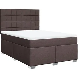 vidaXL Boxspringbett 140 x 200 cm Dunkelbraun