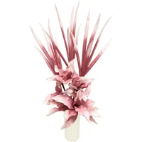 I.GE.A. Kunstblume Soft-Blumenarrangement, I.GE.A., Höhe 90 cm, Keramikvase rosa