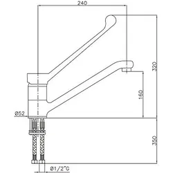 CombiSteel Zapfen mit Ellenbogenbedienung
