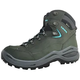 Lowa Renegade Evo GTX Mid Wanderstiefel - Asphalt / Turquoise - EU 39