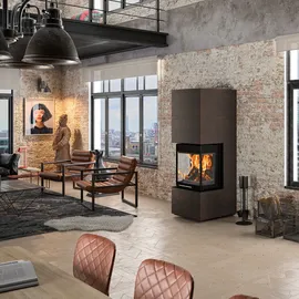 Oranier Club Tre Kaminbausatz Sintered Stone Braun/Schwarz