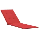 vidaXL Liegestuhl Auflage, Polster Auflage für Deckchair, Polsterauflage für Gartenliege, Liegenauflage Outdoor, Rot (75+105) x50x4cm