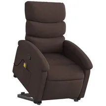 vidaXL Massagesessel mit Aufstehhilfe Stoff 92 x 99,5 x 92 cm Dunkelbraun