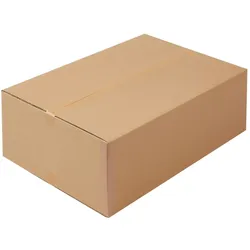 400 x Faltkarton (400 x 400 x 100 mm) stabil 1-wellig Versandkarton Päckchen DHL Hermes Schachtel Box Paket braun BB-Verpackungen