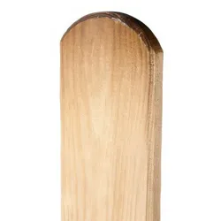 Zaunlatte Standard - Holzzaun Latte 2 x 9 x 100 cm, aus druckimprägnierter Kiefer/Fichte - halbrunde Kopfform - Zaun Holzlatte für Gartenzäune