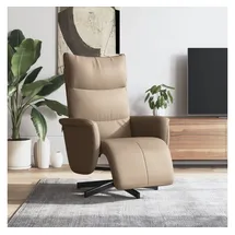 vidaXL Relaxsessel mit Fußteil Kunstleder 56,1 x 106,5 x 88,1 cm Cappuccino-Braun drehbar