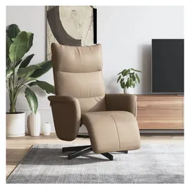 vidaXL Relaxsessel mit Fußteil Kunstleder 56,1 x 106,5 x 88,1 cm Cappuccino-Braun drehbar