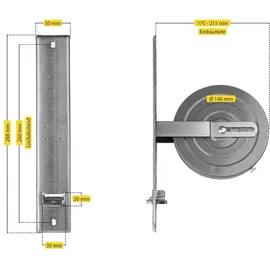 Schellenberg Einlasswickler Maxi, 26 cm inkl. Abdeckplatte weiß