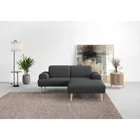 Ecksofa ANDAS "Swift Scandic Design, komfortabler Federkern, Breite 192cm, L-Form", grau (anthrazit), B:192cm H:83cm T:176cm, 100% Polyester, Sofas, Ecksofa, Federkern-Polsterung, B/T/H: 192/83/176 cm