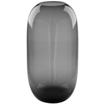 Fink Vase, Glas, glatt, grau, Modern, Oblong, L. 29 cm, B. 29 cm, H. 55 cm, D. 29 cm