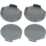 4 Nabenkappen Ø 54,0 mm - 52,0 mm / gewölbt grau