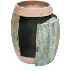 DanDiBo Weinregal Holz Weinfass Braun 44 cm 91361 Bar Flaschenregal Fass Holzfass