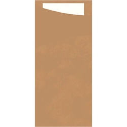 400 Duni Bestecktaschen, Sacchetto, eco braun