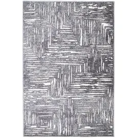 OTTO home Teppich OTTO HOME "Navid" Gr. 4, grau, B:160cm H:9mm L:230cm, Kunstfaser, Teppiche, Teppich, Kurzflor, Hoch-Tief-Struktur, 3D-Design, modern, pflegeleicht