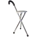 Rehaforum Medical Gehstock mit Sitzfläche grau