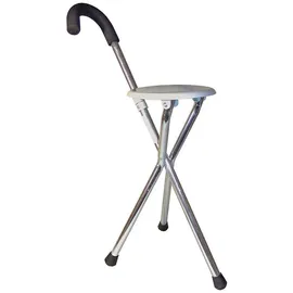 Rehaforum Medical Gehstock mit Sitzfläche grau