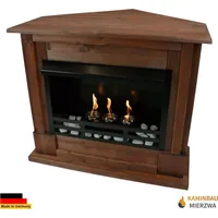 Gelkamin Ethanolkamin Kaminofen Eckkamin Apollo Premium - Nussbaum