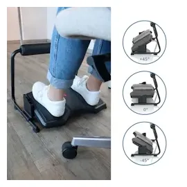 HJH Office Fußstütze PODI F Kunststoff Schwarz ergonomische Fußablage höhenverstellbar & neigbar, inkl. Beinablage, 830111
