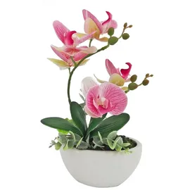 NTK-Collection Kunstblume Orchidee pink in Schale Leilani