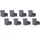 Beliani Gartenstuhl 8er Set 52 x 91 x 62 cm grau