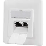 Logilink NP0127 Netzwerkdose Cat.6A 2x RJ45 geschirmt