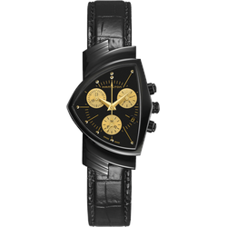 Hamilton Ventura Chrono H24402730 Sonderangebot - goldene Details,schwarz - 32.3mm