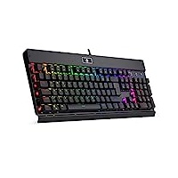 EagleTec KG010 Pro Mechanische Gaming Tastatur, LED RGB Beleuchtet, 104 Tasten, mit Braunen Schaltern Für PC Gamer und Büro, Deutsch QWERTZ (Schwarz)