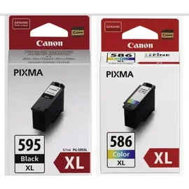 Canon PG-595XL schwarz + CL-586XL CMY
