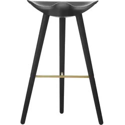 Ml 42 Barhocker Schwarzbuche mit Messing-Verbindung