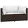 vidaXL Garten-Ecksofa Loungesofa braun