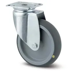 Antistatisches drehbares Armaturenrad, 100 mm, Scheibe, graues Gummi