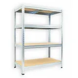 Kellerregal mit Holzböden Biedrax 35 x 60 x 90 cm verzinkt - 4 Fachböden MDF