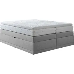 Boxspringbett, grau, B:180cm L:200cm, WESTFALIA SCHLAFKOMFORT, Komplettbetten