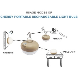 Newgarden Cherry LED-Dekorationsleuchte beige/weiß