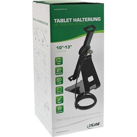 InLine Tablet Halter 10-13'' mit Sicherheitsschloss Universal schwarz