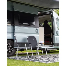 Bo-Camp Campinghocker mit Tischplattenaufsatz Grau