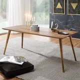 FineBuy Esszimmertisch 160 x 76 x 80 cm braun