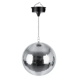 Relaxdays Discokugel 40 cm Schwarz/Silber