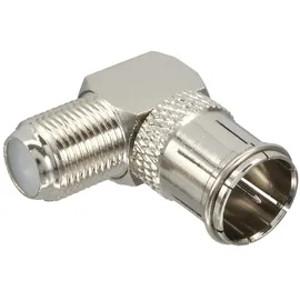 InLine 69923W Adapter F-Quick-Stecker (SAT) auf F-Buchse (SAT), gewinkelt
